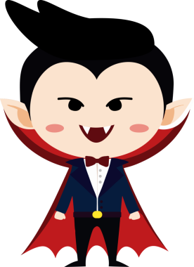 Tatlı ejderha çizgi filmi Cadılar Bayramı, vampir.