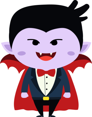 Tatlı ejderha çizgi filmi Cadılar Bayramı, vampir.