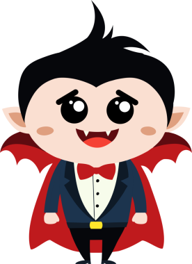 Tatlı ejderha çizgi filmi Cadılar Bayramı, vampir.