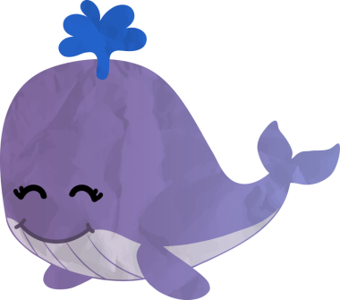 Sevimli balina karikatür vektör çizim