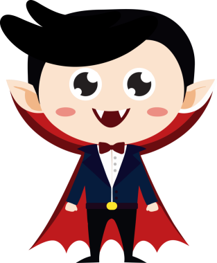 Tatlı ejderha çizgi filmi Cadılar Bayramı, vampir.