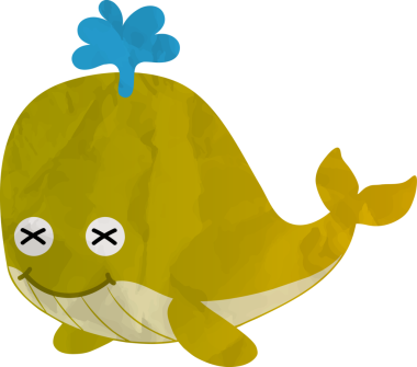 Büyük kabuklu komik balina, çizim, beyaz sırt grubunda vektör