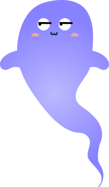 Mor gözlü hayalet, illüstrasyon