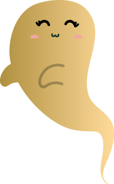 beyaz arkaplanda karalama hayaleti