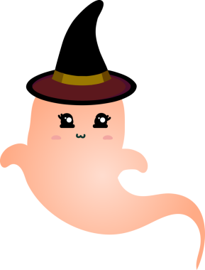 vektör, beyaz zemin üzerine karikatür hayalet