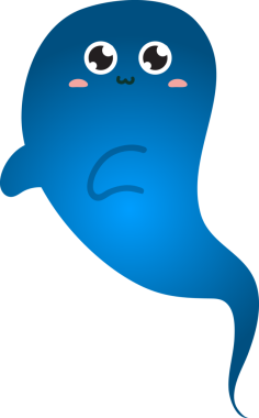 Mavi gülüşlü mavi cadılar bayramı hayaleti