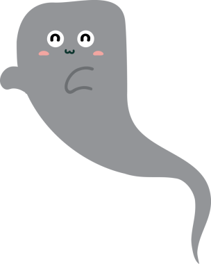 vektör şirin çizgi film komik hayalet.