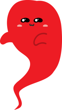 Kırmızı gözlü kırmızı canavar. vektör illüstrasyonu.