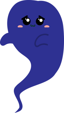 Beyaz arka planda sevimli bir hayalet. vektör illüstrasyonu.