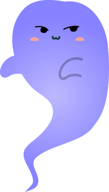 Beyaz arkaplandaki izole cadılar bayramı hayaleti, vektör illüstrasyon tasarımı