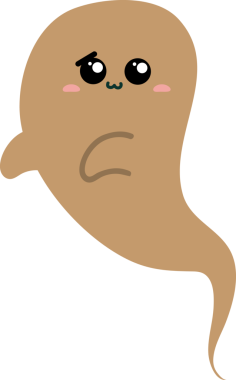 Kawaii sevimli ahtapotunun vektör karikatür çizimi. beyaz arkaplanda izole