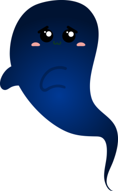 Mavi çizgi film canavarı, vektör illüstrasyonu