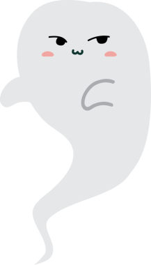 hayalet karikatürü, cadılar bayramı vektör çizimi tasarımı.