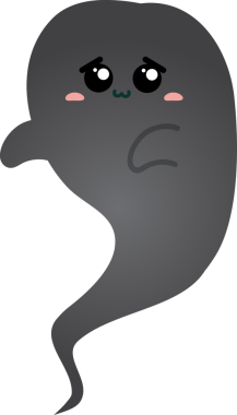 Tatlı çizgi film hayaleti. Vektör illüstrasyonu