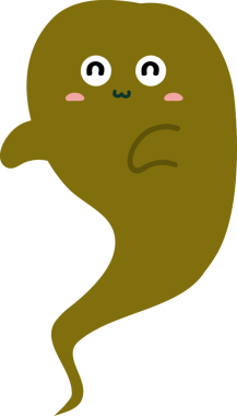 Çizgi film karalaması sevimli canavar