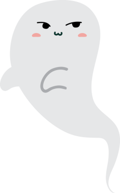 Hayalet yüz, beyaz arkaplanda resimleme