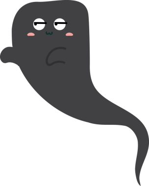 Tatlı hayalet karikatür çizimi