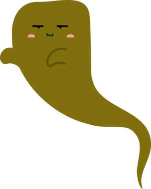 Uzun bir hayaletin düz renk çizimi