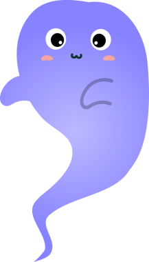 Sevimli hayalet, illüstrasyon, beyaz arka plan vektör.