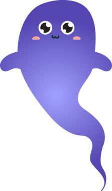 Sevimli hayalet, illüstrasyon, beyaz arka plan vektör