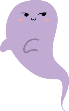 şirin hayalet çizgi film vektör çizimi