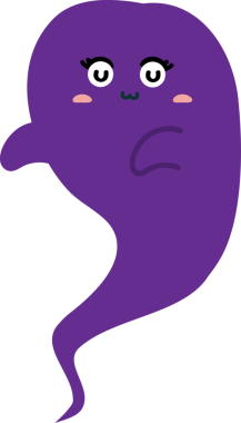 Mor gözlü hayaletin çizgi film karakteri..