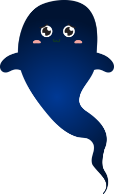 Hayalet çizgi film ikonu. Cadılar Bayramı vektör simgesi beyaz arkaplanda izole.