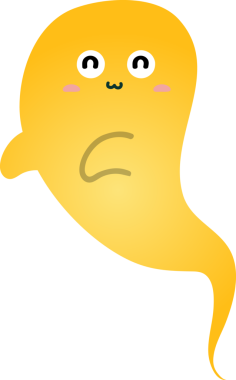 Çizgi film hayaletinin vektör çizimi