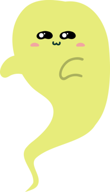 çizgi film doodle hayalet vektör çizim