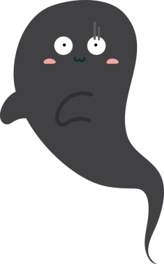 Hayalet. Web simgesi basit illüstrasyon