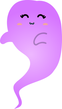 Mor gözlü şirin mor hayalet.