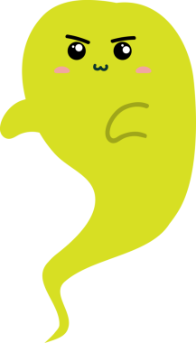 Sevimli çizgi sarı canavar