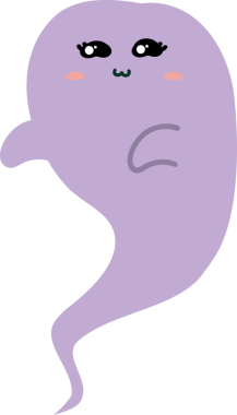 şirin çizgi film hayaleti, illüstrasyon, beyaz arkaplanda vektör.