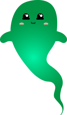 şirin yeşil denizanası, illüstrasyon, beyaz arkaplanda vektör.