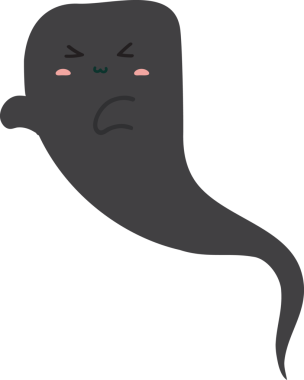 Hayalet. Cadılar Bayramı. Beyaz arkaplanda vektör illüstrasyonu