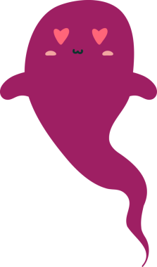 Mutlu cadılar bayramı, tatlı hayalet, vektör illüstrasyonu