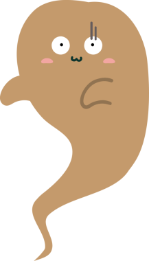 Şirin, çizgi film, sevimli kahverengi bir canavarın vektör çizimi.