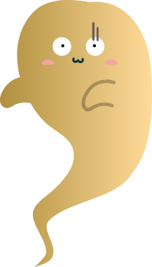 Üzgün görünen gülümseyen bir bebeğin karikatür çizimi..