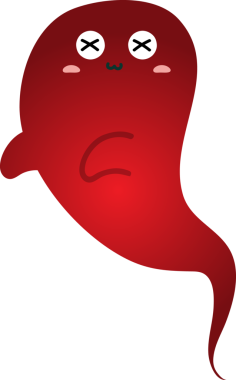 Şirin kırmızı canavarın vektör çizimi. beyaz arkaplanda izole.