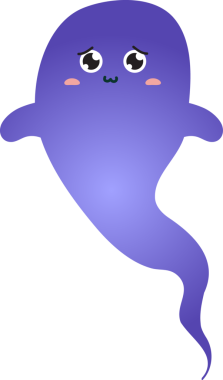 İzole edilmiş hayalet çizgi filmi. vektör çizimi tasarımı