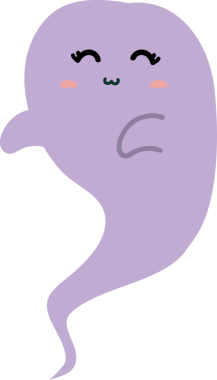 hayalet çizgi film vektör çizimi