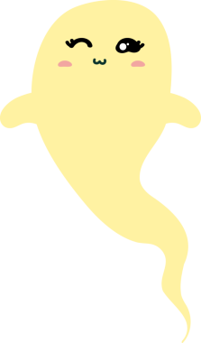 Güzel bir hayalet karikatürü.