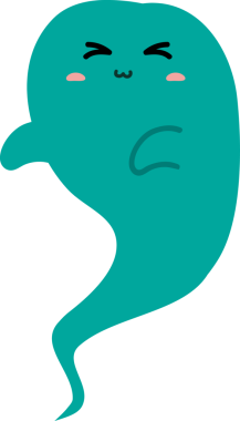 Şirin yeşil hayalet çizimi