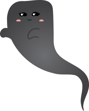 Beyaz arka plan üzerinde Halloween hayalet