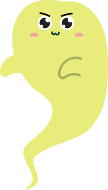 yeşil hayalet, illüstrasyon, beyaz arkaplanda vektör.