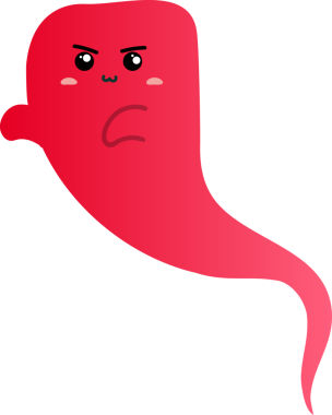 Beyaz arkaplanda kırmızı canavar, illüstrasyon, vektör.