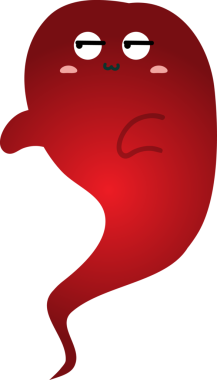 Kırmızı domatesli çizgi film karakteri