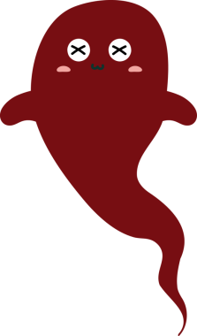 Doodle ürkütücü hayalet çizgi film