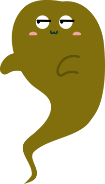 Karikatür canavarı beyazda izole edilmiş.