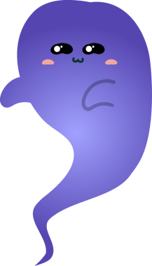 mor hayalet, illüstrasyon, beyaz arkaplanda vektör